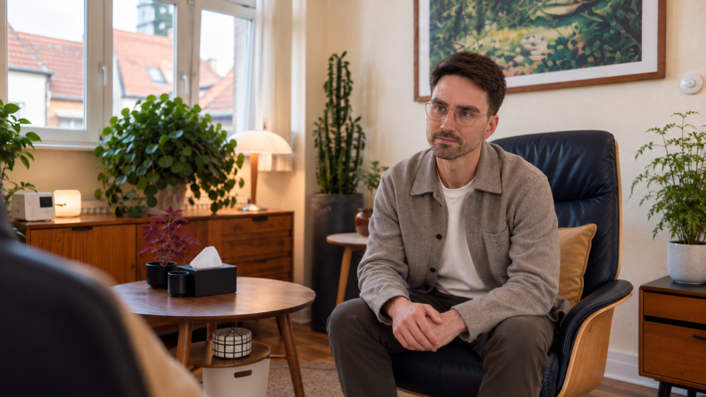 Dr. Nico Pytlik in einer therapeutischen Gesprächssituation